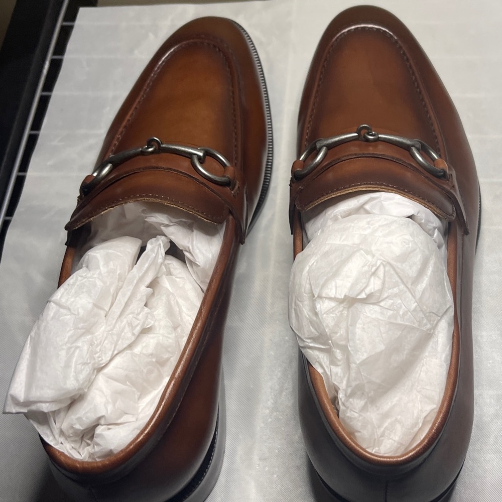 NWB Men Warfield & Grand Logan Cognac Loafers 9.5M